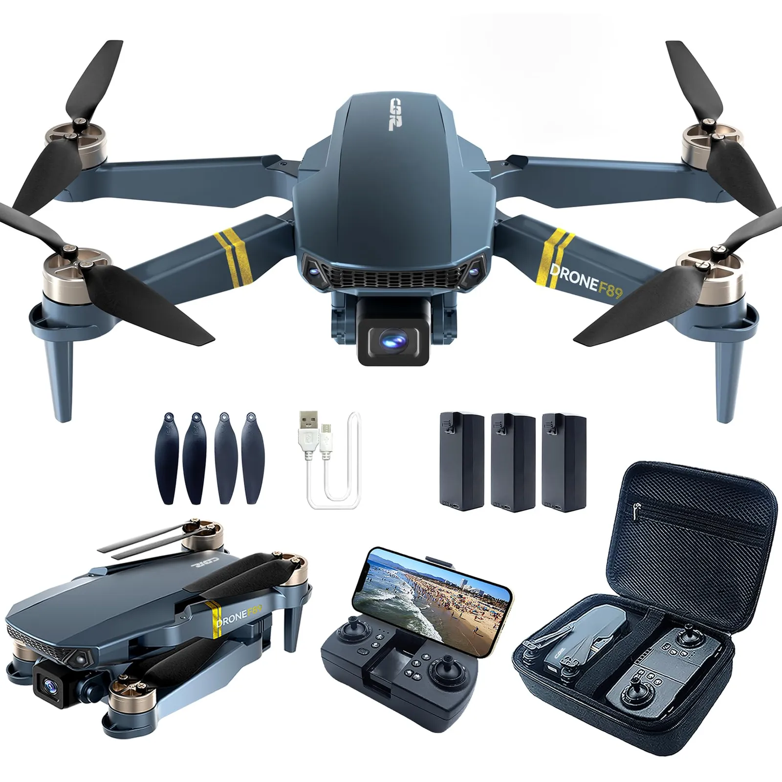 Dron CHUBORY A-F89 4K (3 Baterías)