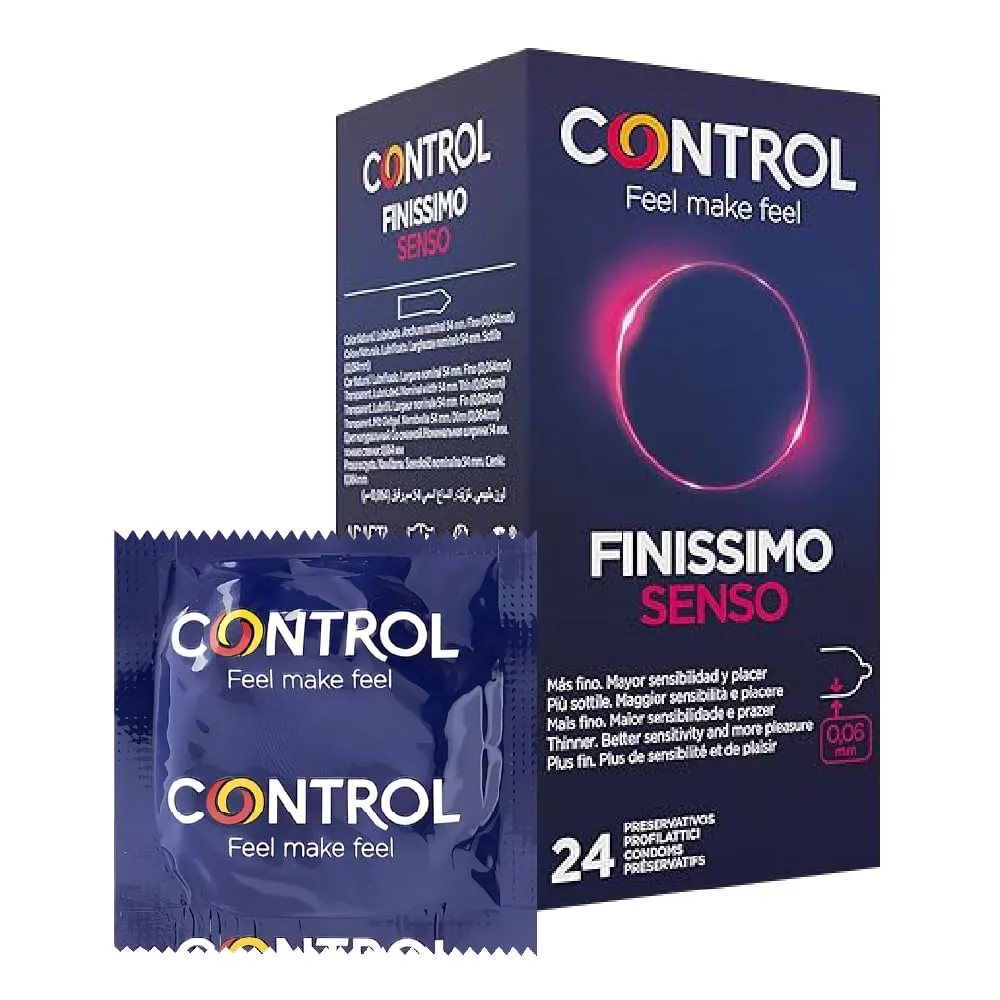 Preservativos Control Finissimo Senso 0,06 mm Látex Natural (24 unidades)
