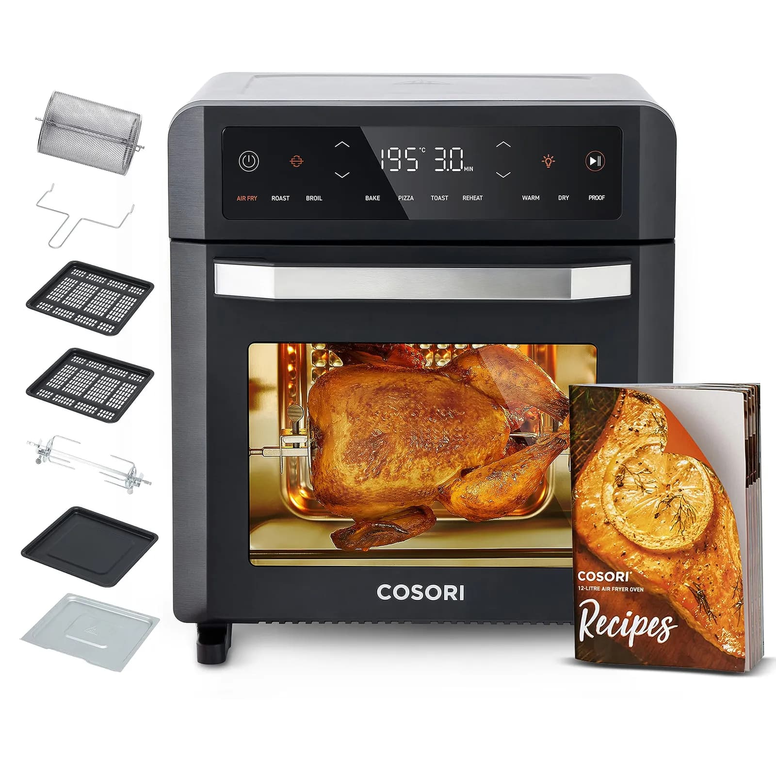 Horno freidora de aire Cosori con 12 litros de capacidad