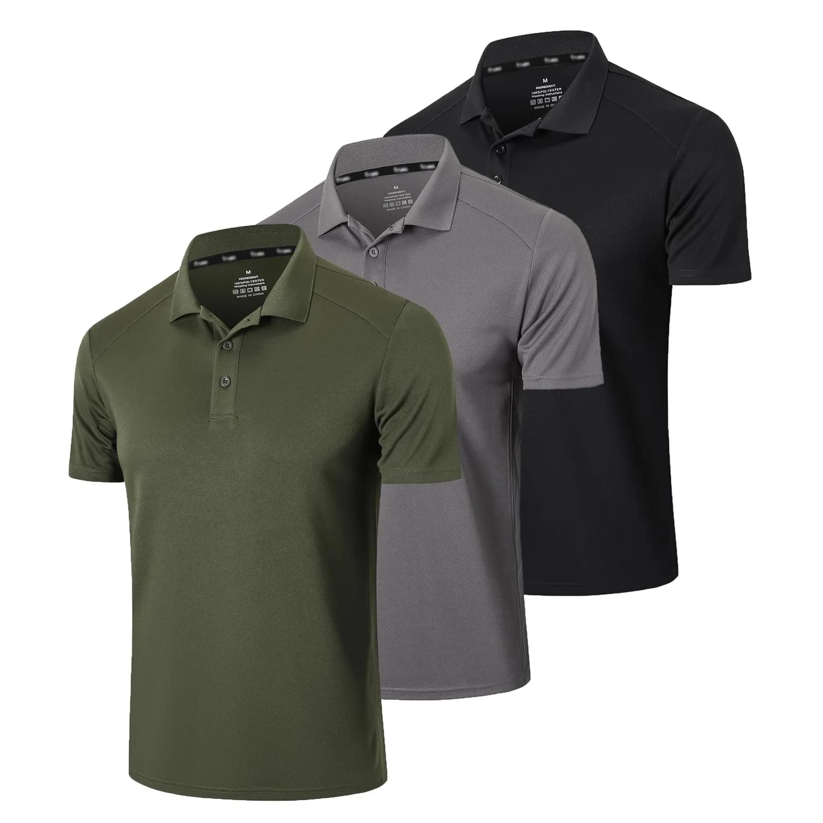 Pack 3 Polos de Manga Corta Gaiatiger para Hombre