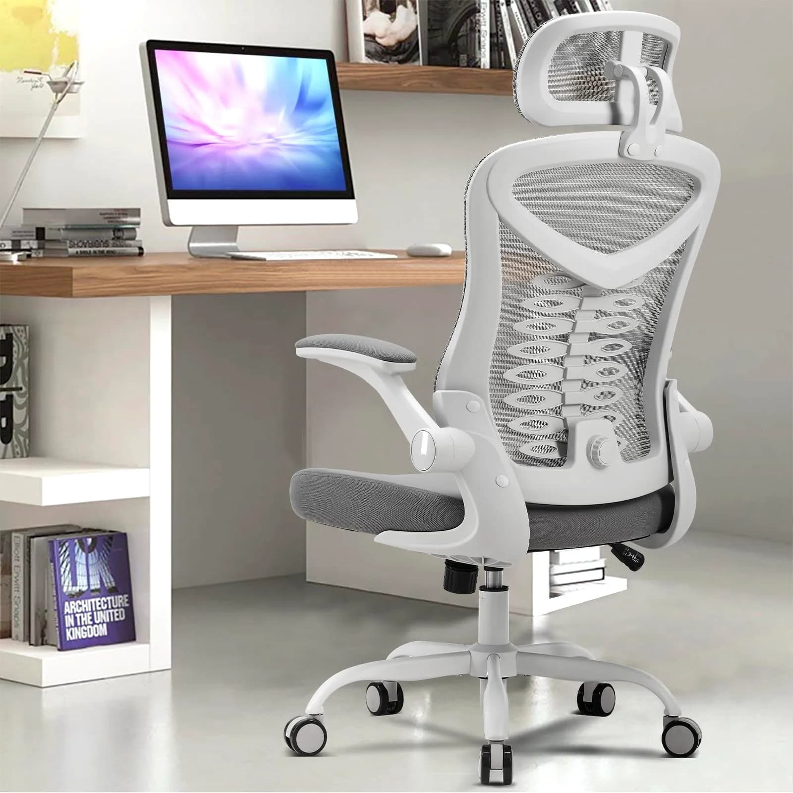 Silla ergonómica de oficina Magic Life 7720 en color blanco