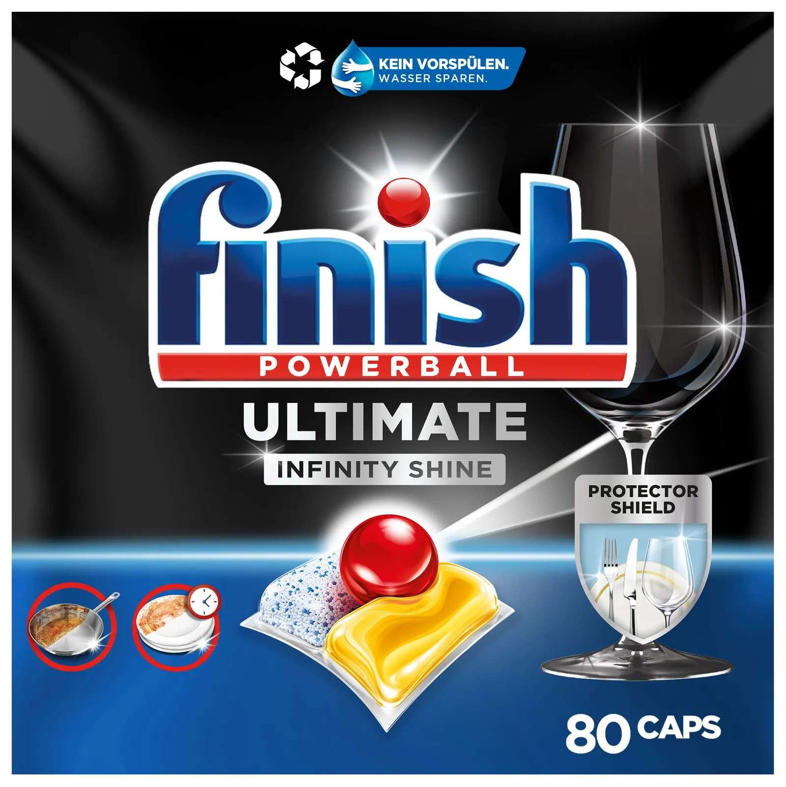 Pastillas lavavajillas Finish Ultimate Infinity Shine Limón - 80 uds