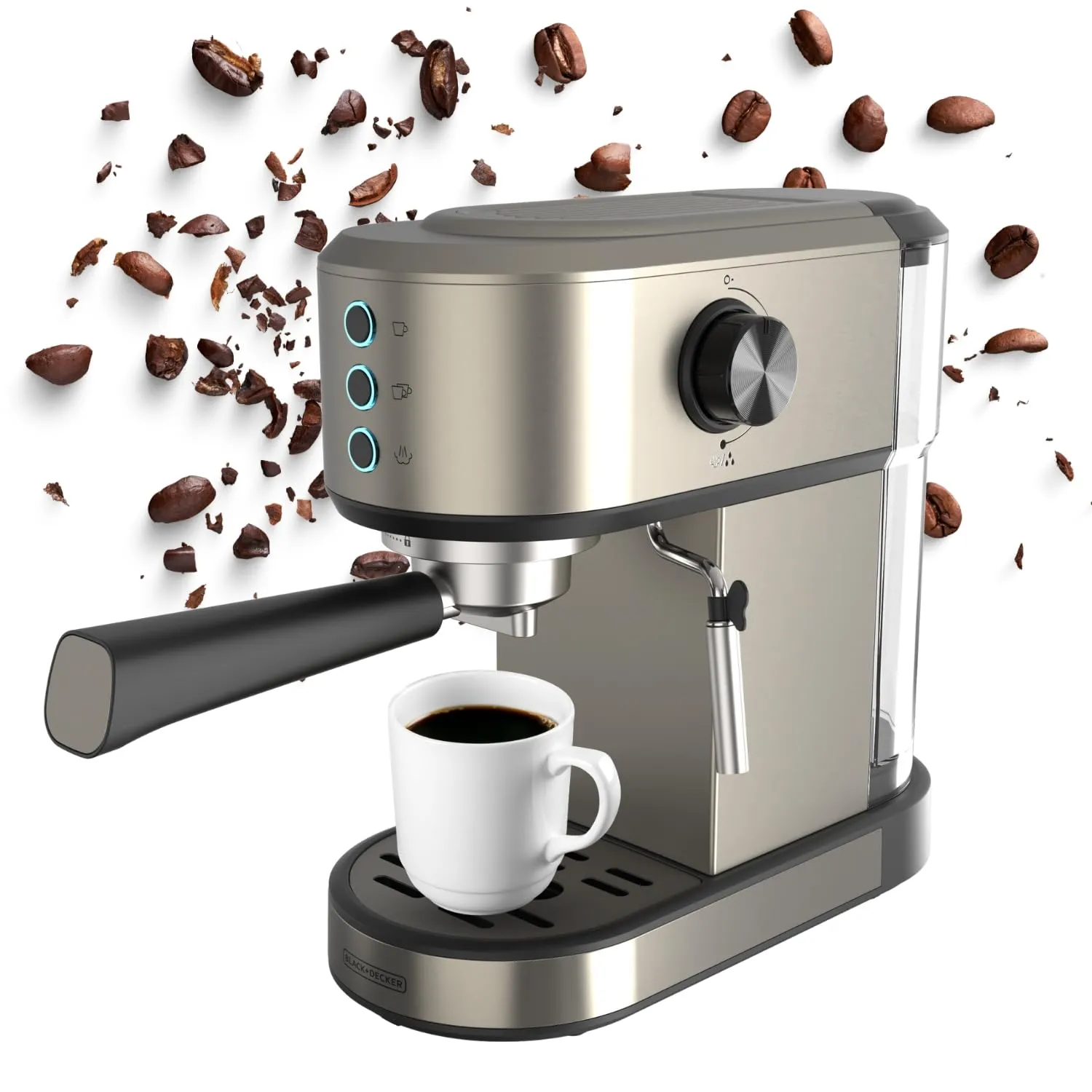 Cafetera Espresso Black+Decker BXCO1350E, 20 Bares de Presión