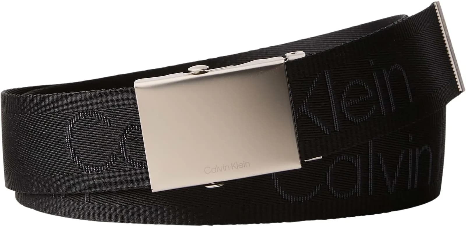 Cinturón Calvin Klein Hombre Logo Webbing Plaque 3.8 cm Negro Talla 95 cm