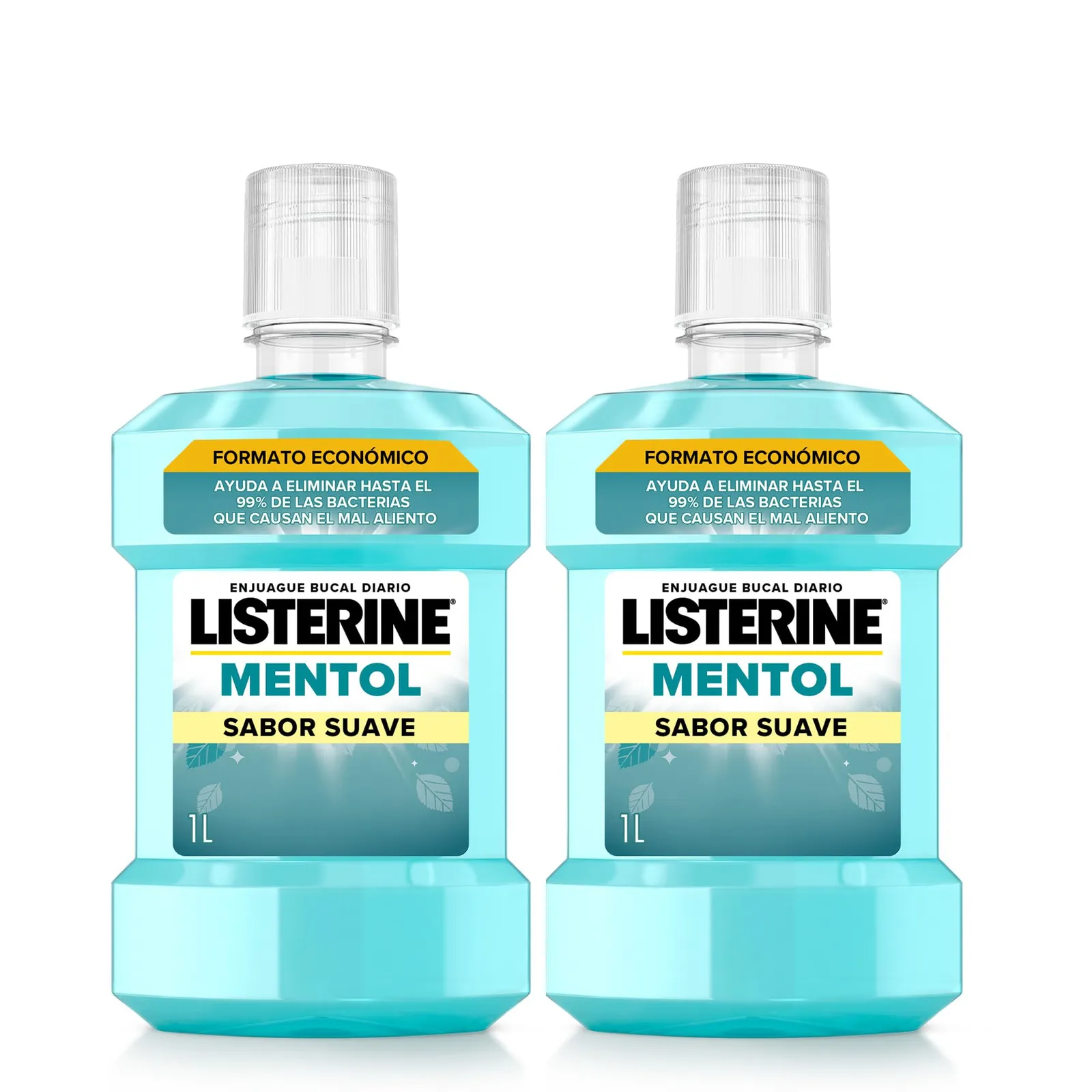 Pack 2x Listerine Mentol Suave 1L