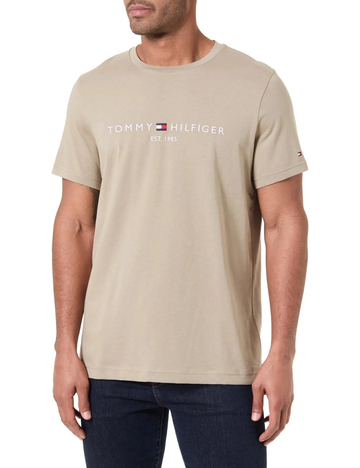 Camiseta Tommy Hilfiger Logo Tee S/S Keystone Verde Talla L Hombre