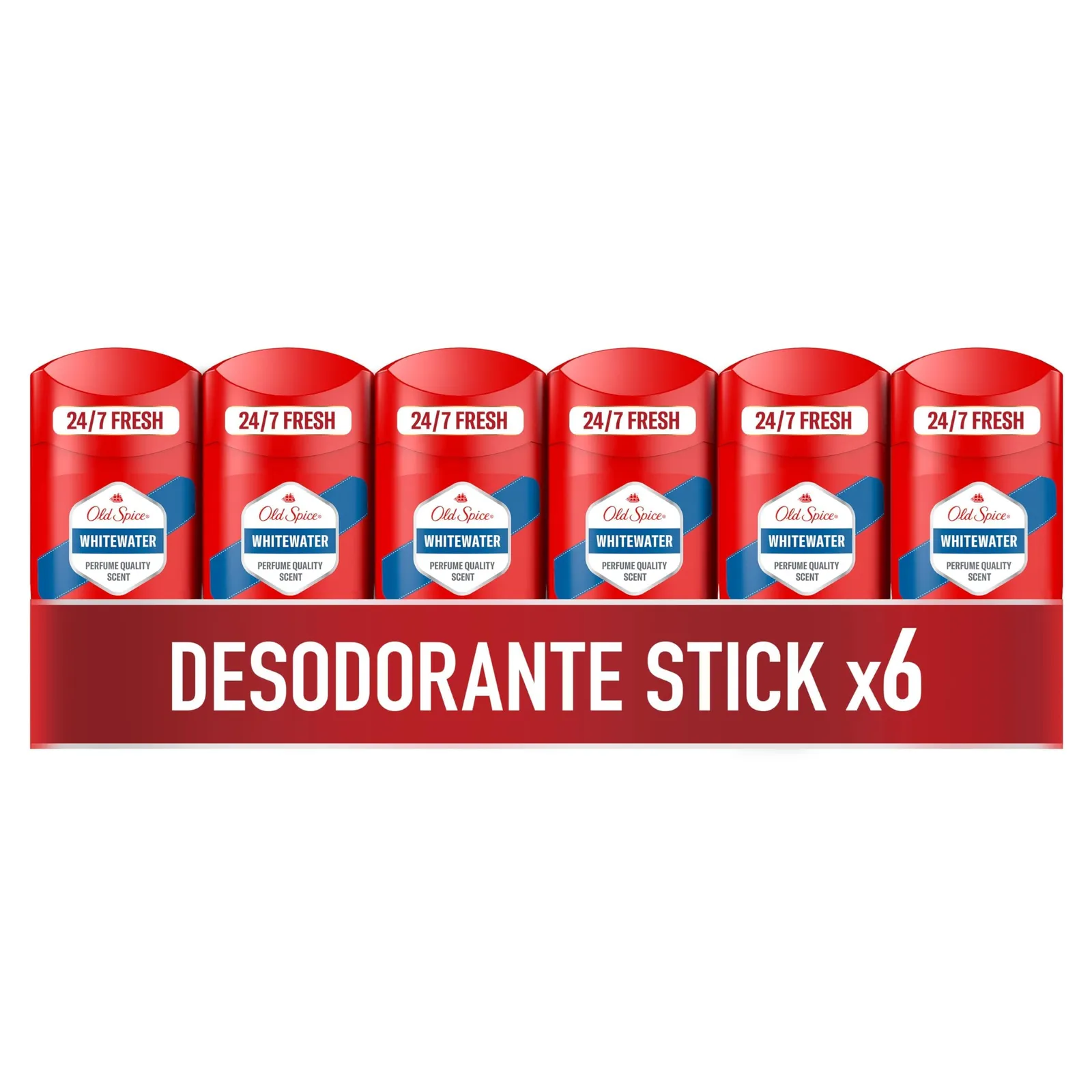 Pack 6x Old Spice Whitewater Desodorante en Barra, 50 ml cada uno