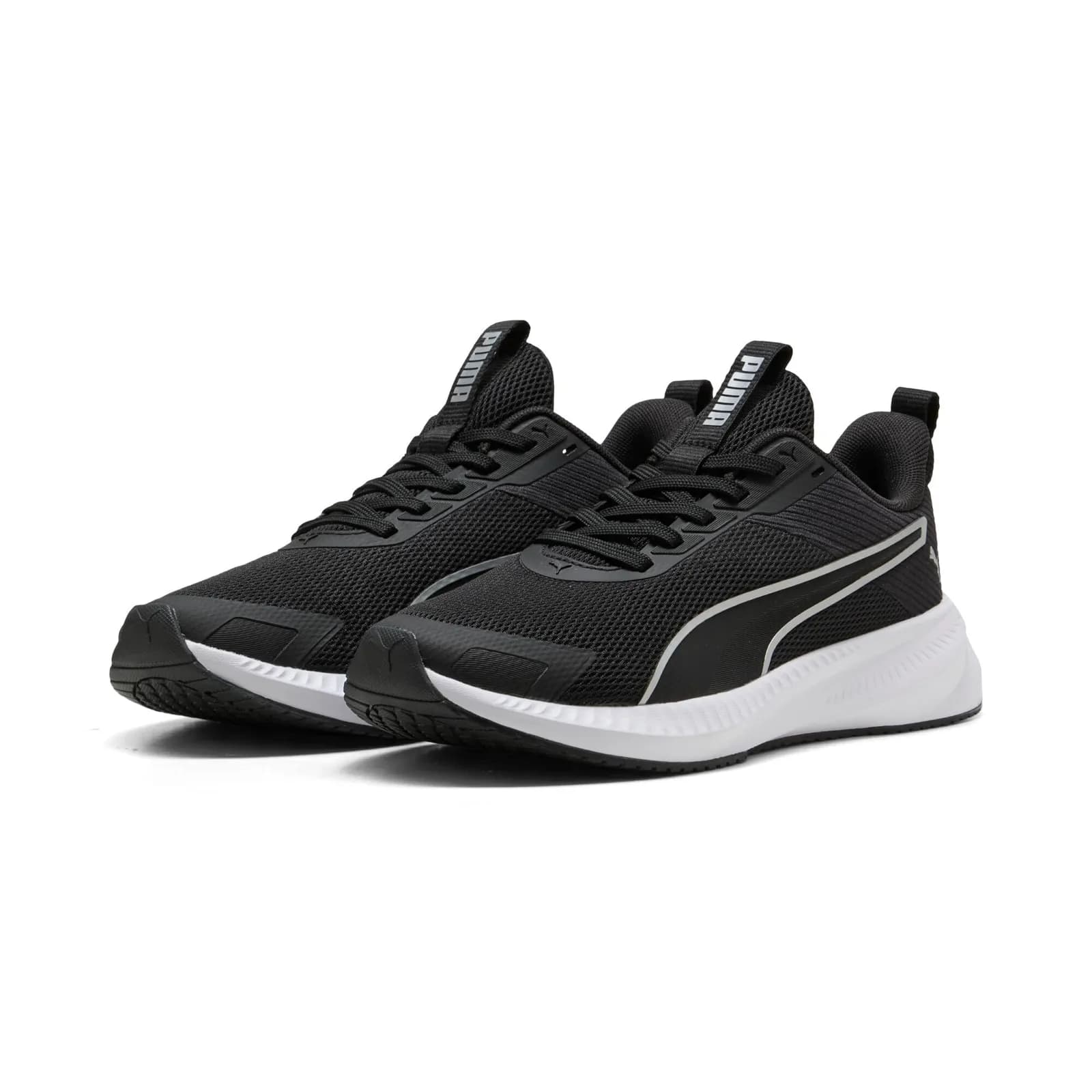 Puma Flyer Lite 4 Tenis para Correr Unisex Negro/Plateado