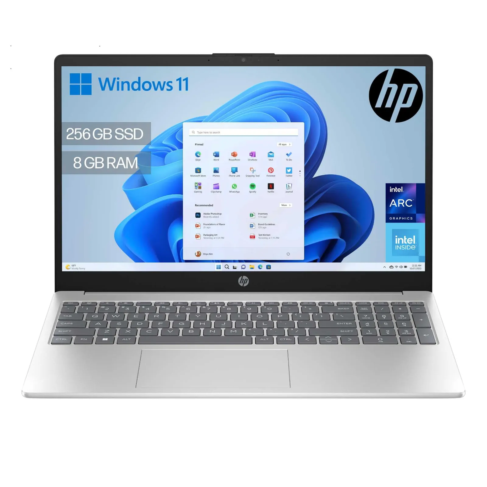Portátil HP 15-fd0374ns 15.6" FHD, Intel N100, 8GB RAM, 256GB SSD, W11