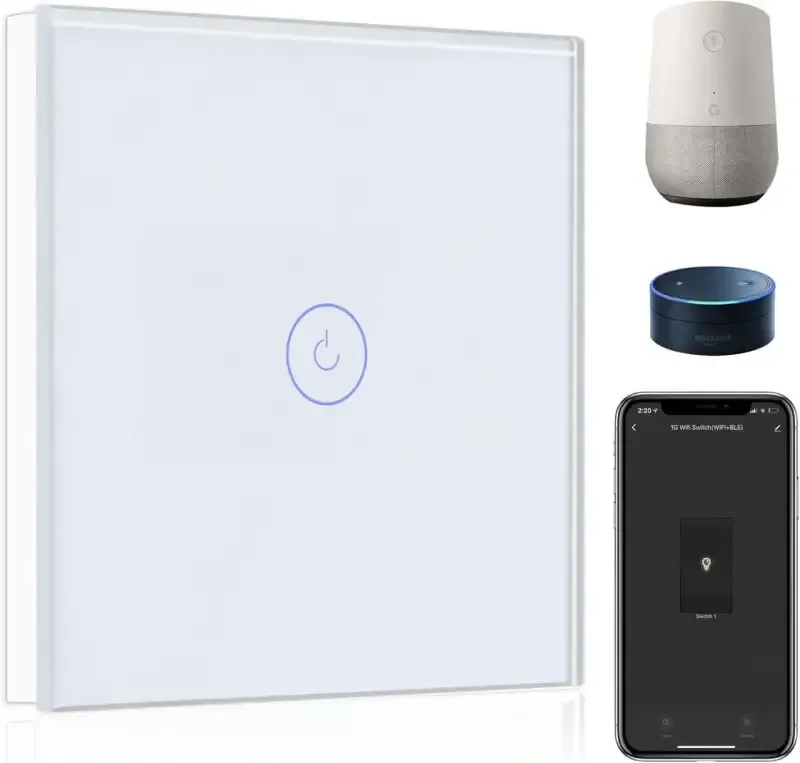 Interruptor táctil de pared BSEED con conexión WiFi