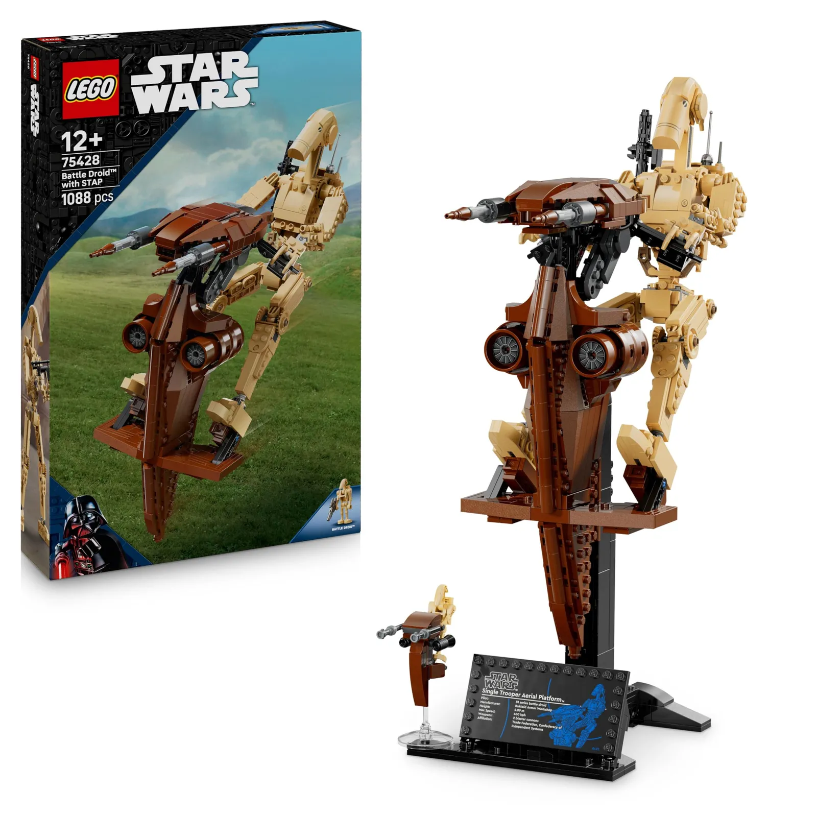 LEGO Star Wars 75428 Droide de Combate con STAP: Figura Articulada para Fans de La Amenaza Fantasma