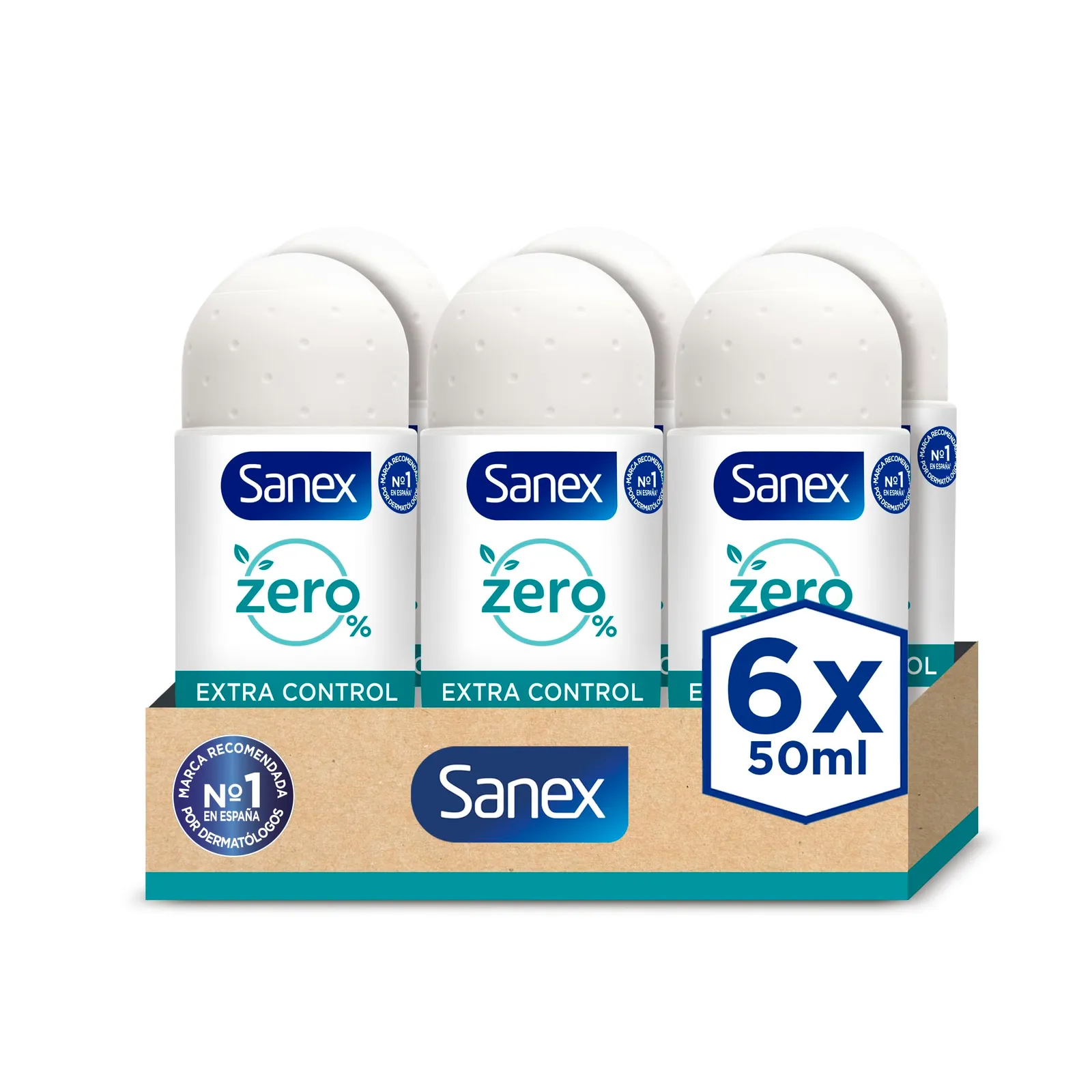 Pack 6x Desodorante Sanex Zero Roll-on 50ml