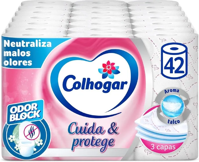 Papel Higiénico Colhogar Protect Cuida&Protege - Paquete de 42 Rollos